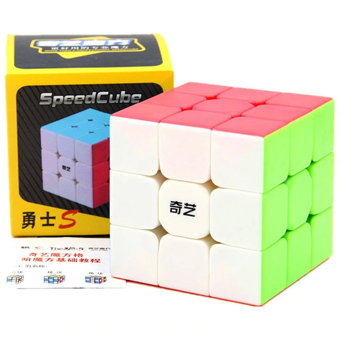 QiYi Warrior S 3x3 Sticker Less Speed Rubik's Cube - Multi Color