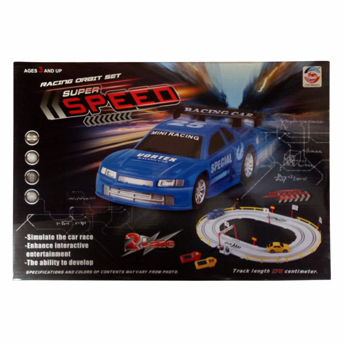Super Speed Racing Track Set - 2 Player Lanes