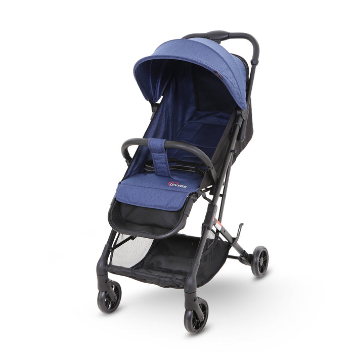 TINNIES BABY STROLLER WITH TROLLEY-BLUE