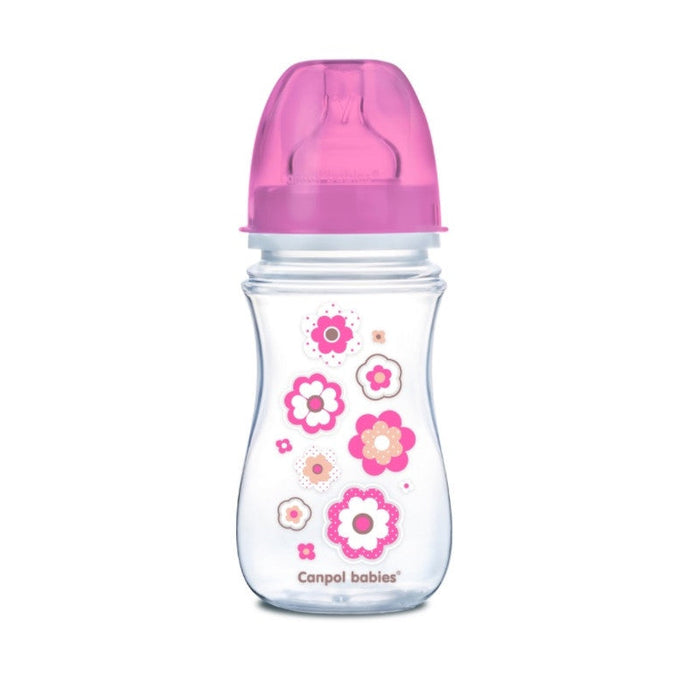 240 ml wide neck anticolic bottle EasyStart - Newborn baby pink flowers