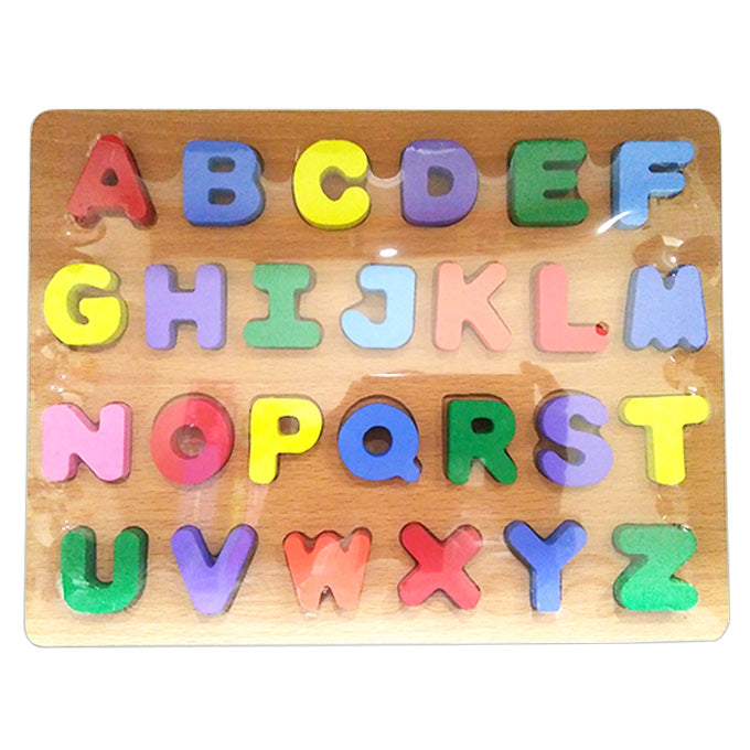 Capital ABC Alphabets - Thick Wooden 3D Board Puzzle